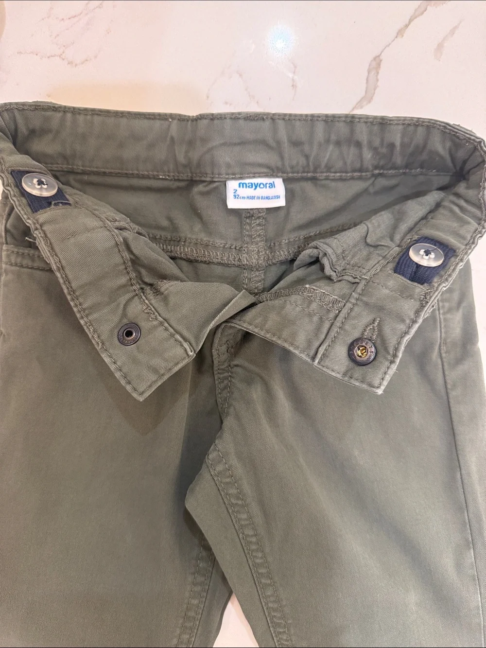 Mayoral Slim Fit Pants in Olive 2T